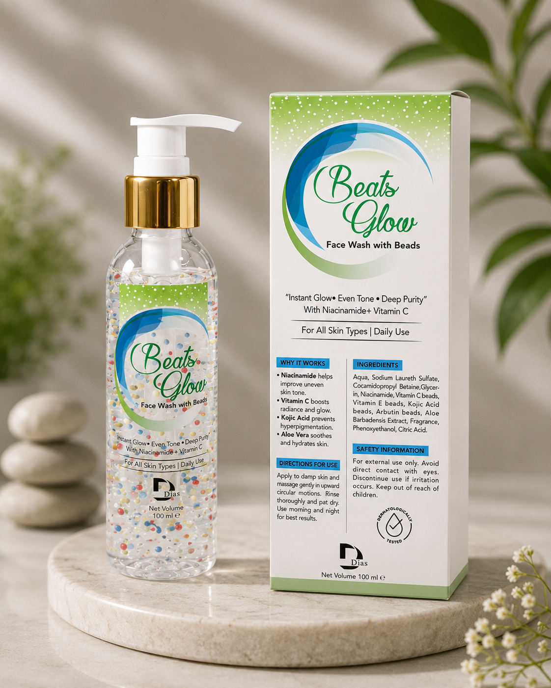 Beats Glow Face Wash with Beads