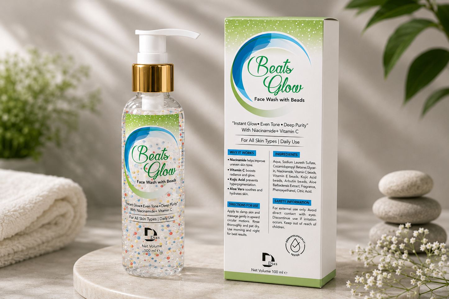 Beats Glow Face Wash with Beads