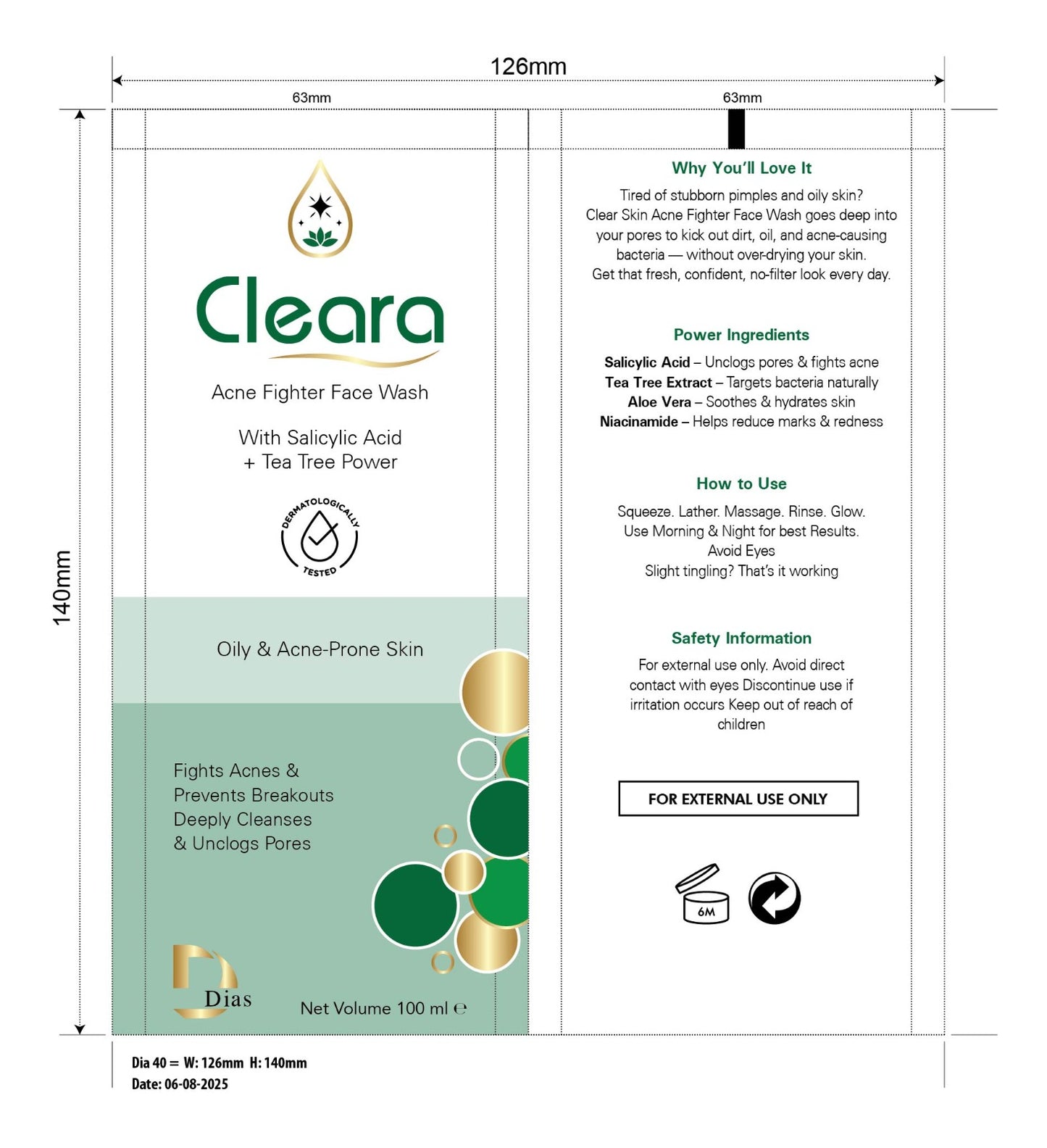 Cleara Acne Fighter Face Wash
